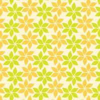 Abstract Modern Decorative Seamless Floral Geometric Yellow Pattern Background. vector