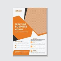 Abstract Modern And Professional Corporate Flyer Brochure Design Template In A4 vector