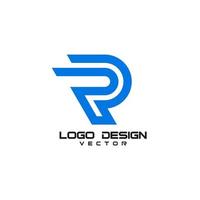 R Symbol Line Art Logo Template Vector