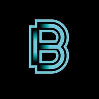 B Letter Typography Design vector