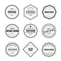 Vintage Brand Label Vector Set