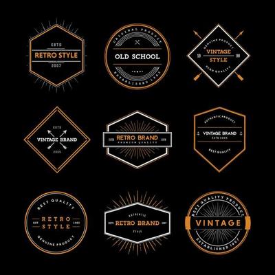 Retro Style Badge Collection