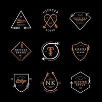 colección de insignias de logotipo hipster vector