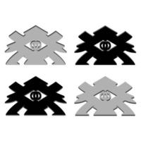 Vector graphics of abstract 3D black and gray color. Perfect for corporate, t-shirt and so on.