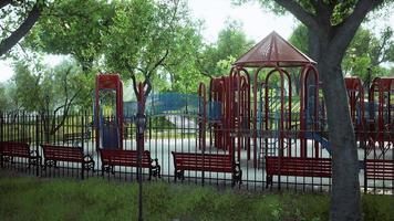 children's playground empty and quiet because of the coronavirus pandemic video