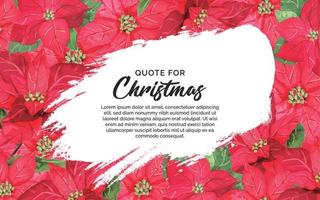 Beautiful Floral Background with Christmas Quote vector