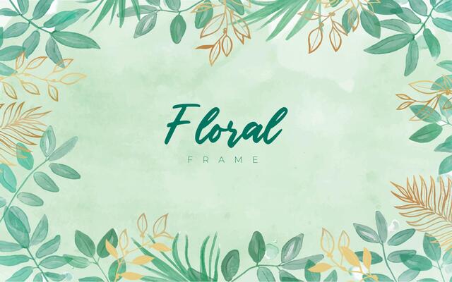 Green Floral Background