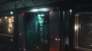 futuristic interior of the spase base video