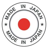 Made in Japan icon, circle button. vector