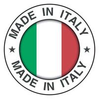 Made in Italy icon, circle button. vector