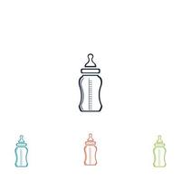 baby bottle logo vector