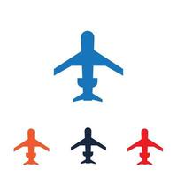 set of airplane logo vector