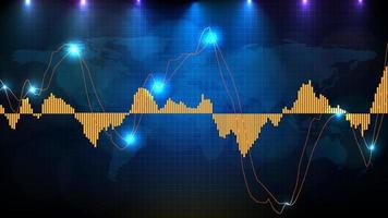 abstract background of MACD indicator technical analysis graph vector