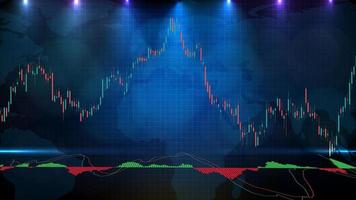 abstract background of MACD indicator technical analysis graph vector