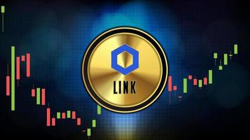 abstract futuristic technology background of Chainlink LINK Price graph Chart coin digital cryptocurrency vector