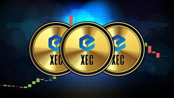 abstract futuristic technology background of eCash XEC Price graph Chart coin digital cryptocurrency vector