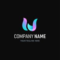 Abstract Logo Letter W . Gradient Style Company Logo vector