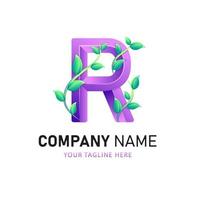 Letter R Logo Design, Colorful Logo Template vector