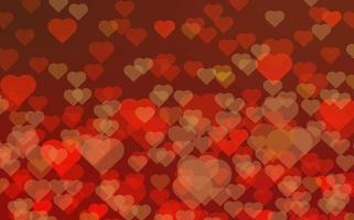 Hearts Background Red Bokeh Style Valentine's Day vector