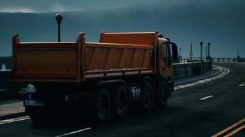 big lorry truck on the bridge video