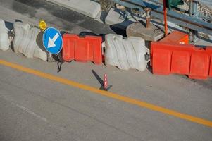 sitio de construcción de carreteras foto