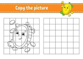 Copy the picture. Coloring book pages for kids. Education developing worksheet. St. Patrick's day. Game for children. Handwriting practice. cartoon character. vector