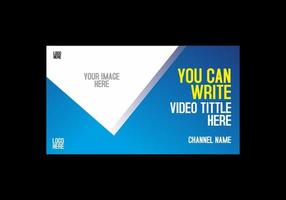 Blue yellow color of video thumbnail vector