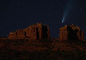 Comet NEOWISE Over Cathedral Rock In Sedona, Arizona