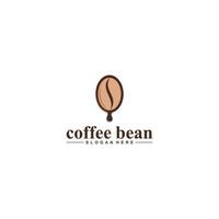 Plantilla de logotipo de grano de café en fondo blanco. vector