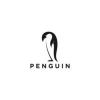 penguin logo template in white background vector