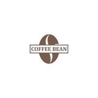 coffee bean logo template in white background vector