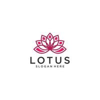 lotus logo template in white background vector