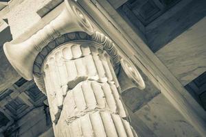 Acropolis of Athens ruins details sculptures Greeces capital Athens Greece. photo