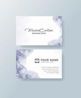 Watercolor business card vector