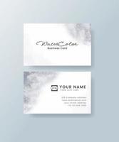 Watercolor business card vector