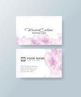 Watercolor business card vector