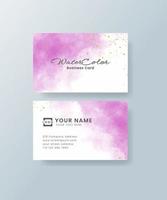 Watercolor business card vector