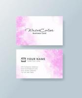 Watercolor business card vector