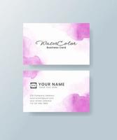 Watercolor business card vector