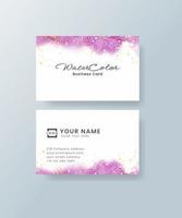 Watercolor business card vector