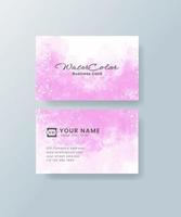 Watercolor business card vector