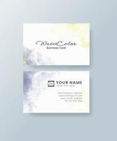 Watercolor business card vector