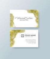 Watercolor business card vector