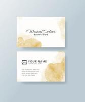 Watercolor business card vector