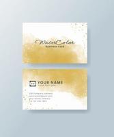 Watercolor business card vector