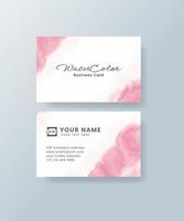 Watercolor business card vector