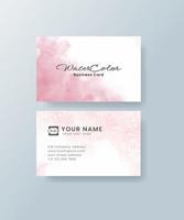 Watercolor business card vector