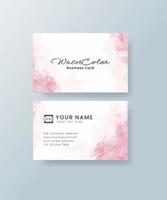 Watercolor business card vector