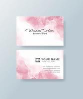 Watercolor business card vector