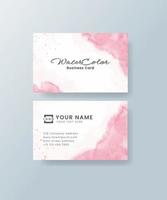 Watercolor business card vector